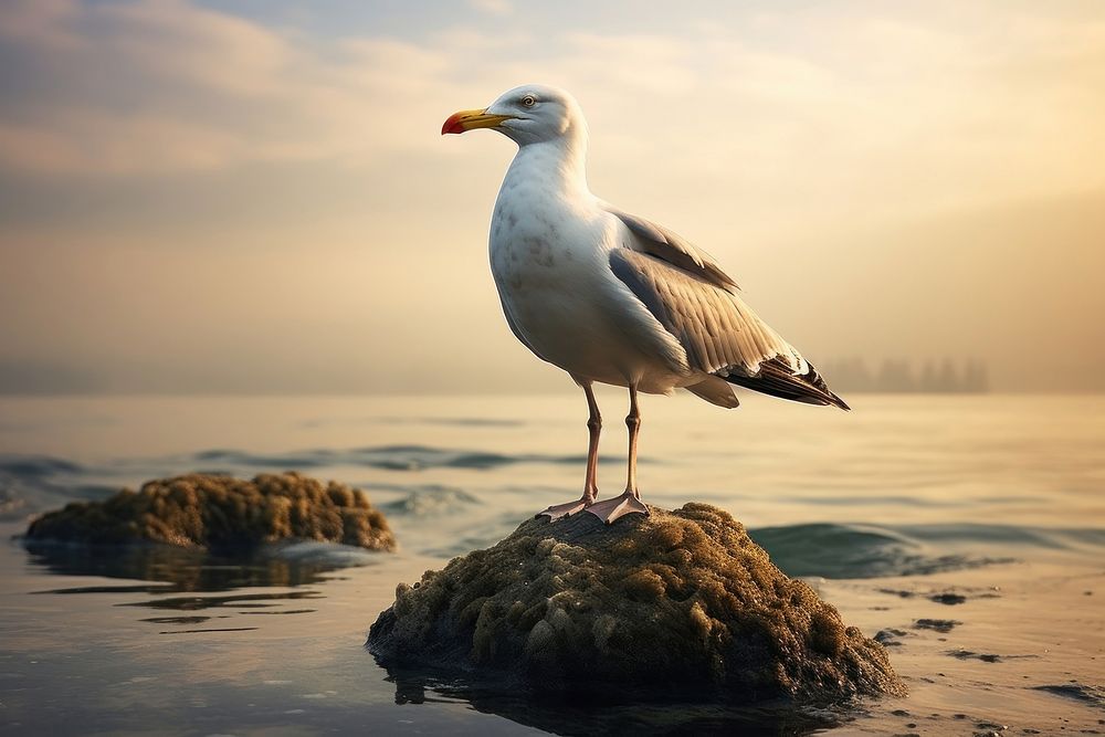 Seagull seagull outdoors animal. AI generated Image by rawpixel.