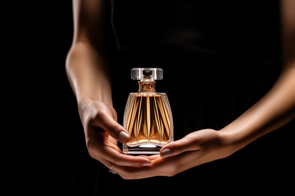 Perfume bottle cosmetics glass. 