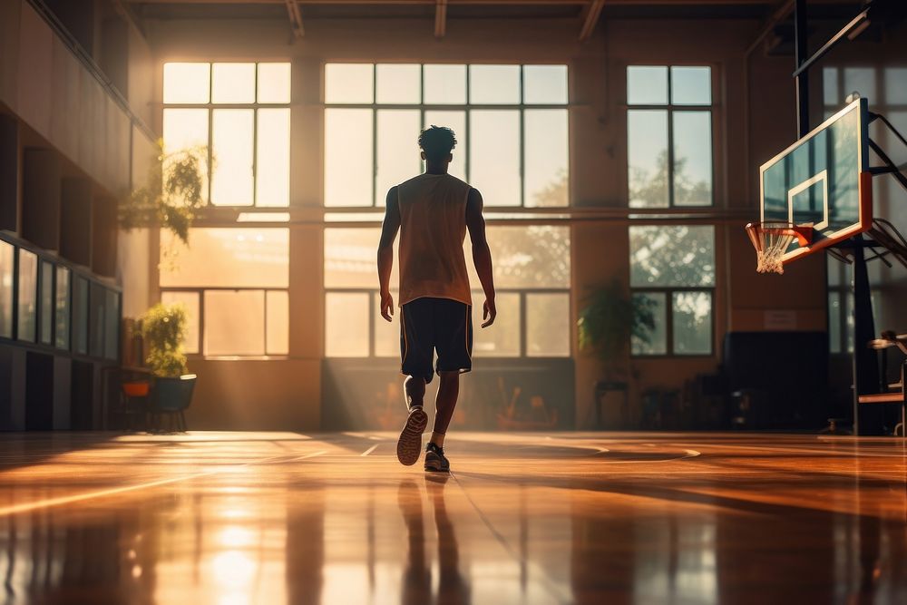 Basketball sports light adult. AI generated Image by rawpixel.