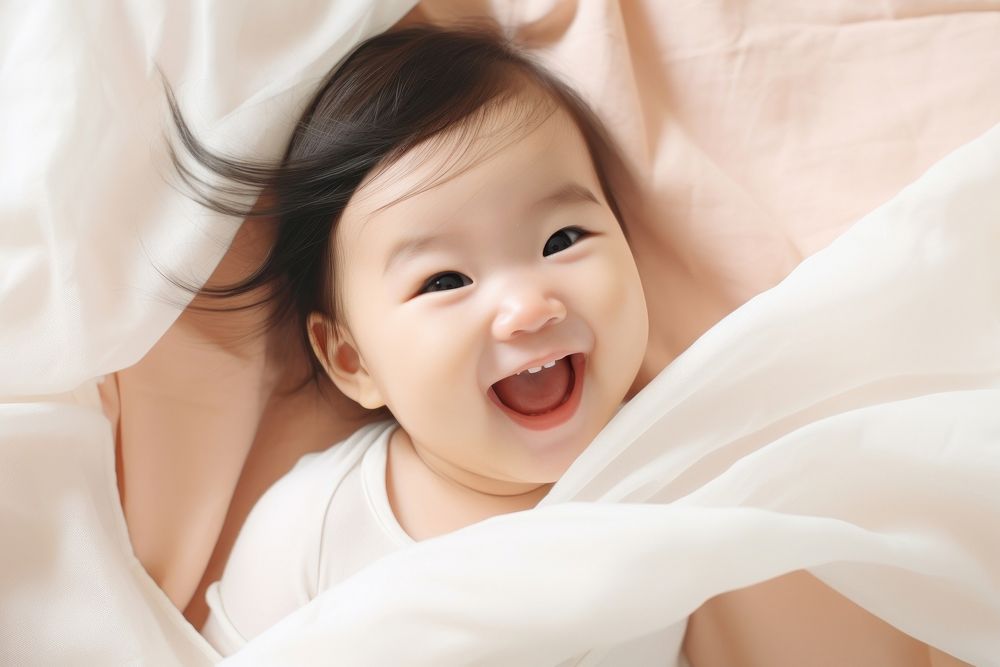 Baby happy cute comfortable. AI generated Image by rawpixel.