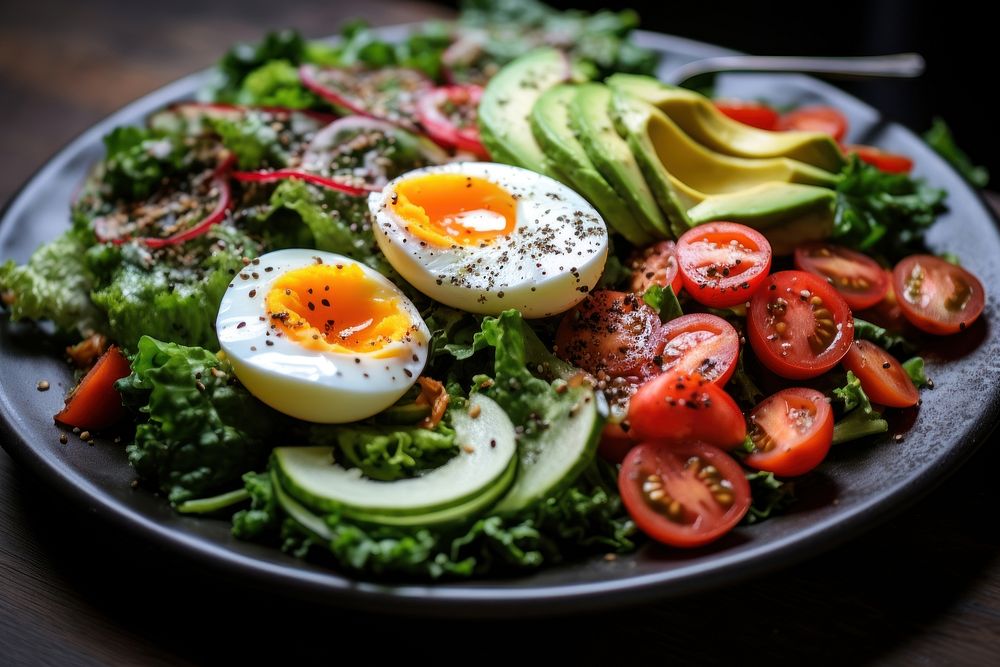 Breakfast Salad breakfast salad plate. | Premium Photo - rawpixel