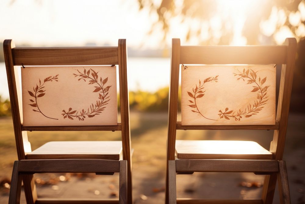 Chair furniture wedding wood. 