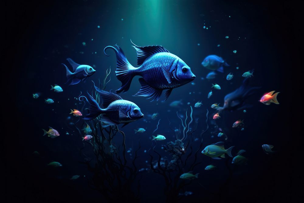 Ocean fishs aquarium outdoors. AI generated Image by rawpixel.