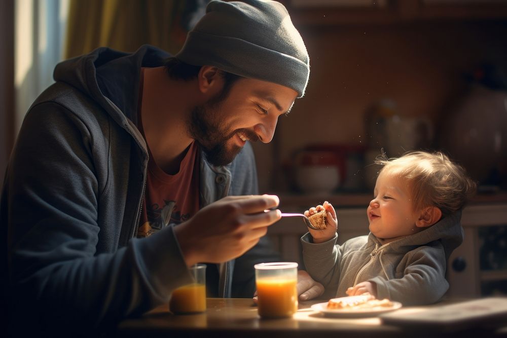 Baby Father portrait father. 