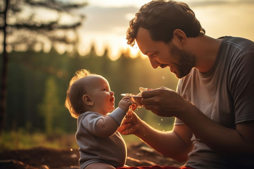 Baby Father portrait father. 