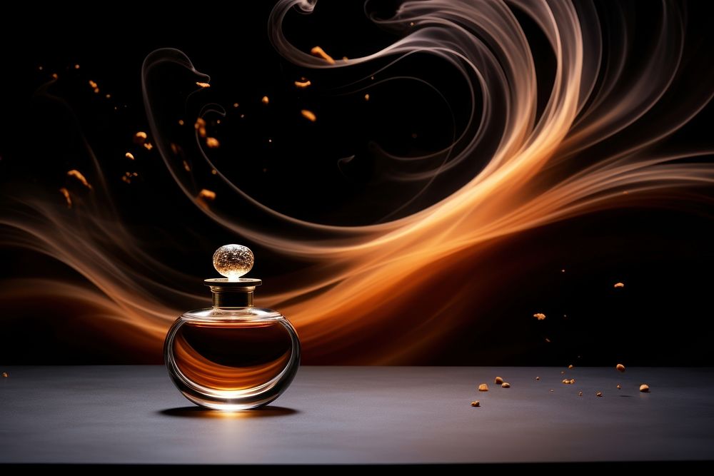 Perfume bottle swirl medication. AI generated Image by rawpixel.