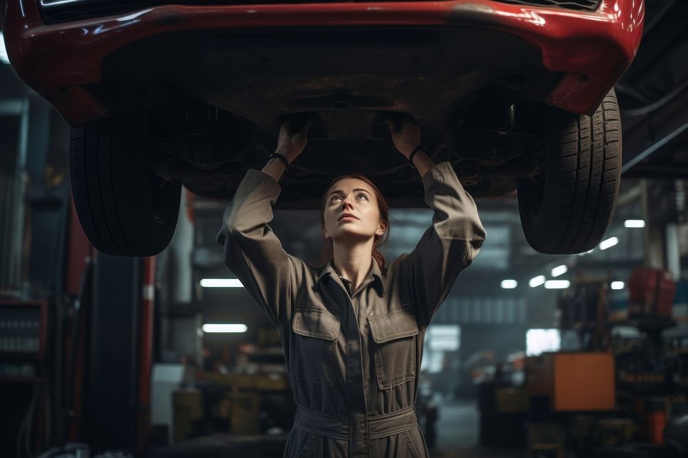 Mechanic Female vehicle car. AI generated Image by rawpixel.