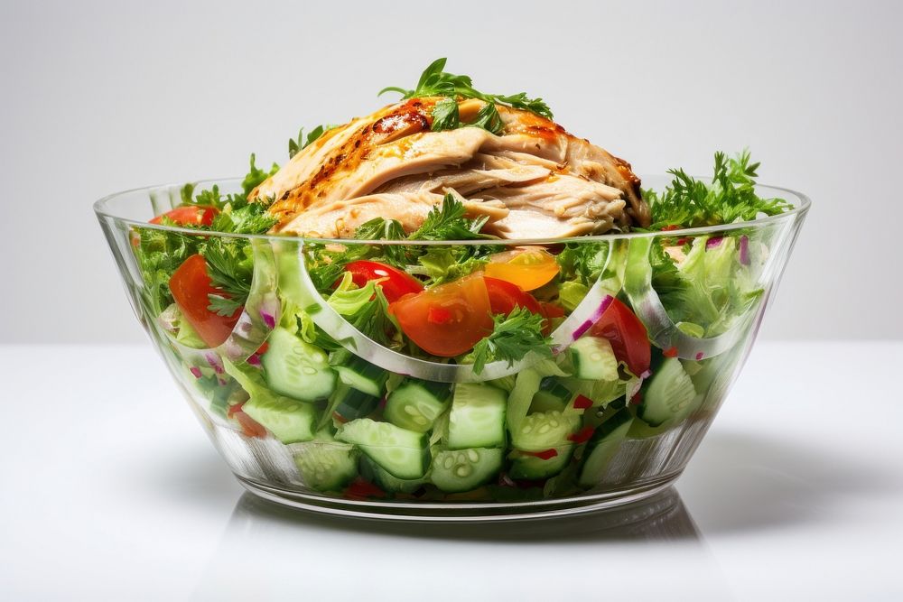 Salad lunch plate glass. 