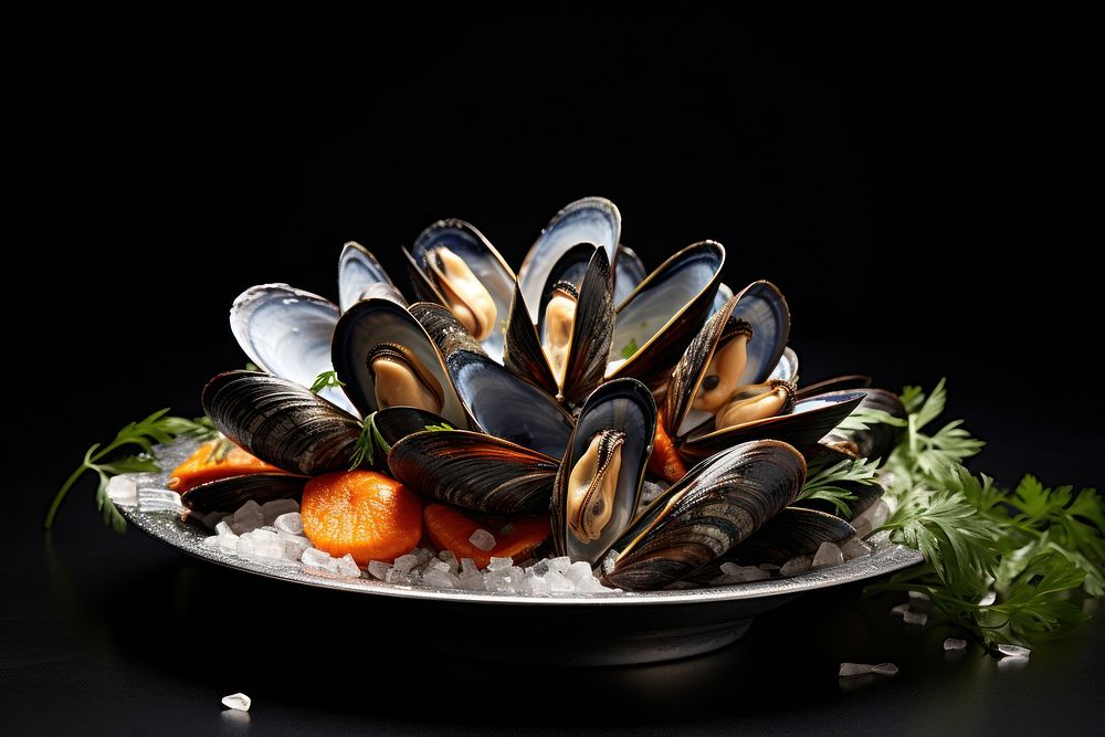 Seafood clam mussel shell. AI generated Image by rawpixel.