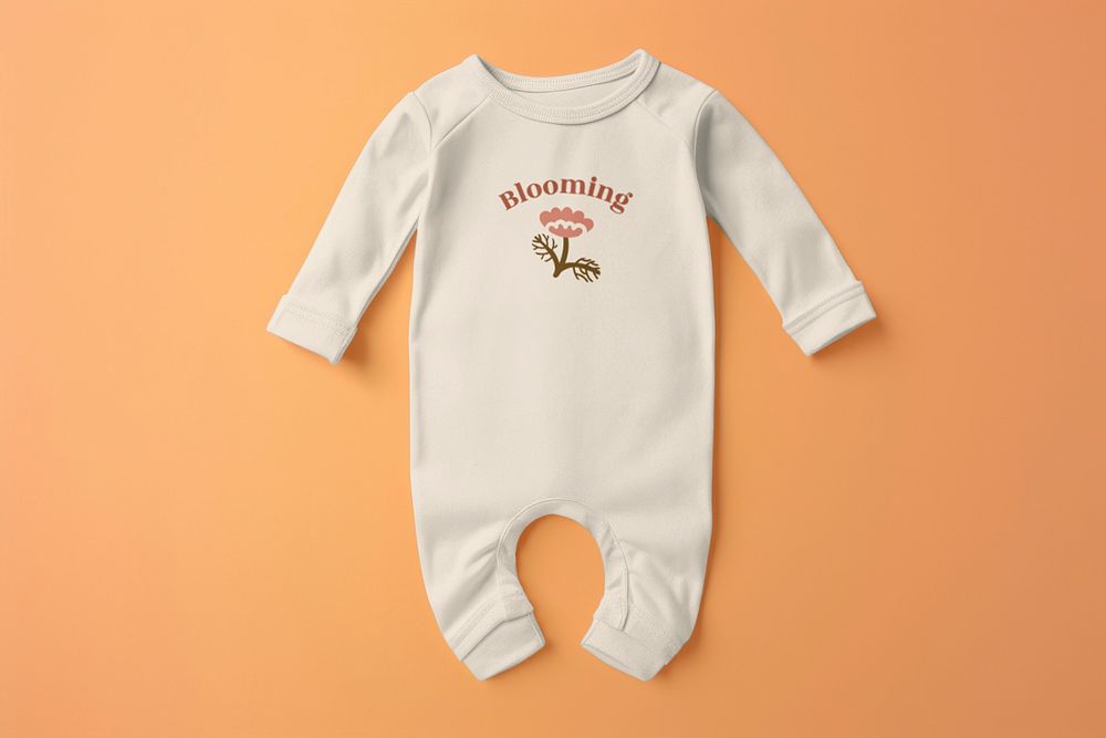 Baby pyjamas mockup, kids clothing psd