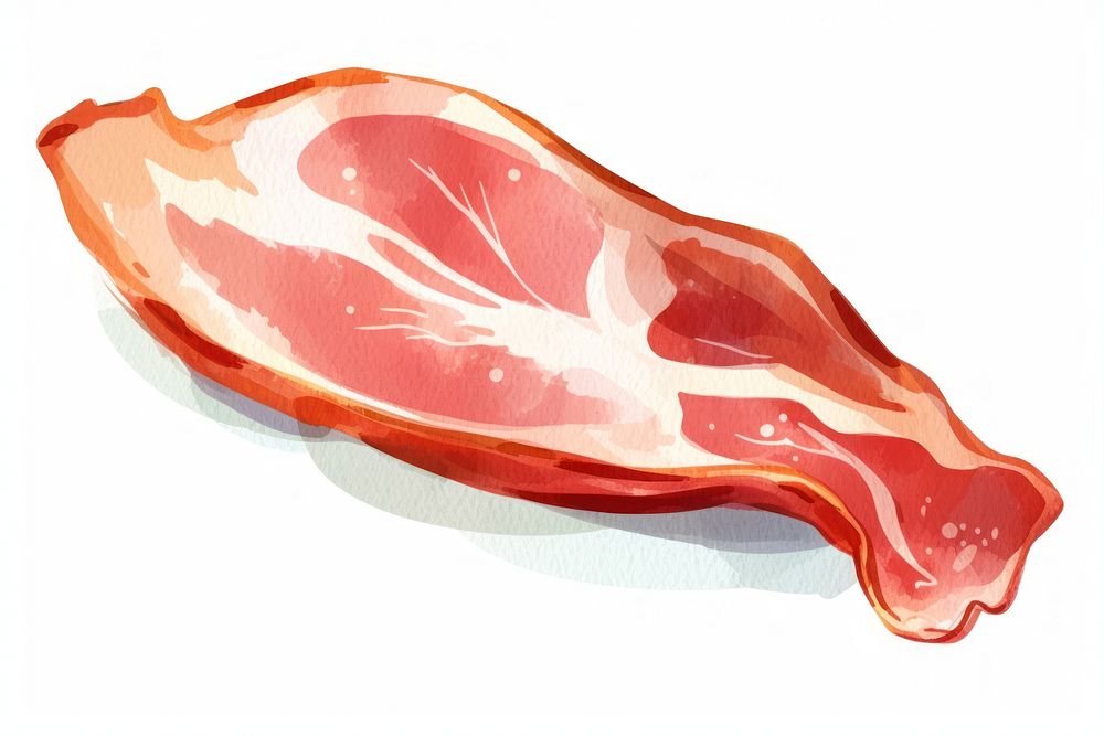 Prosciutto bacon meat pork. AI generated Image by rawpixel.
