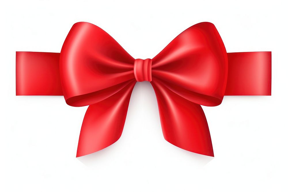Crossed ribbons christmas bow red. AI generated Image by rawpixel.