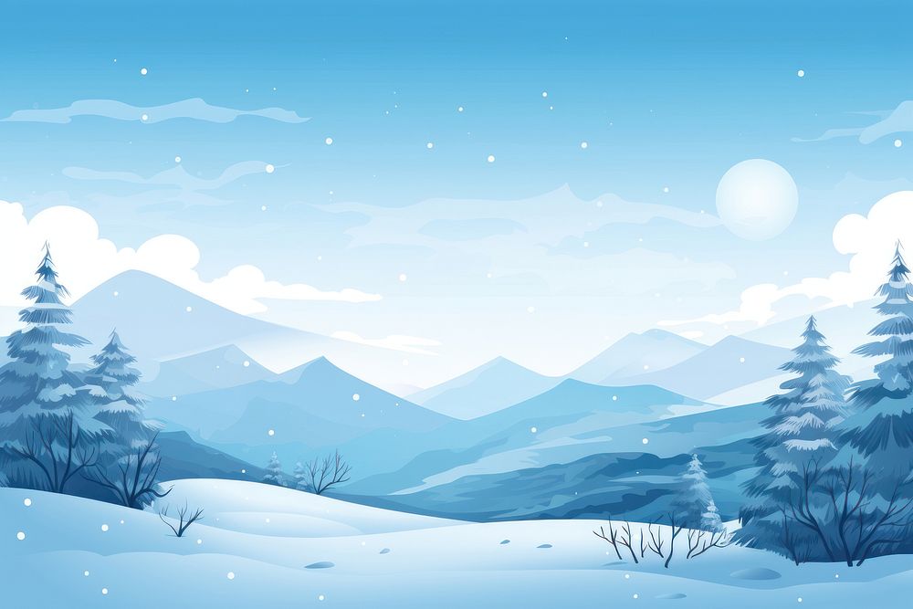 Good vibes winter landscape outdoors. AI generated Image by rawpixel.
