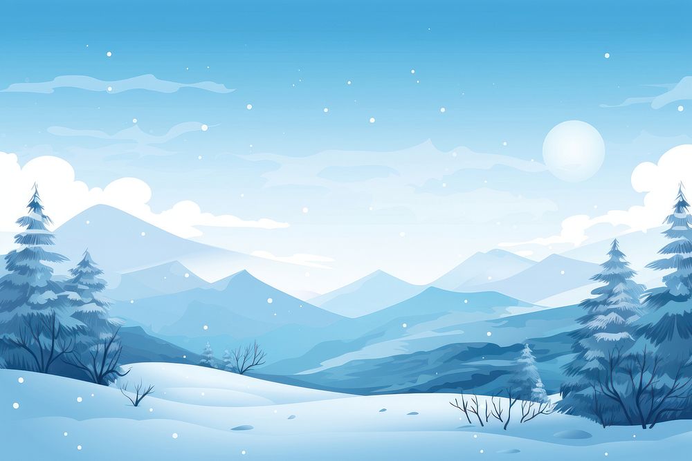 Good vibes winter landscape outdoors. 