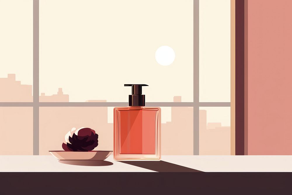 Bathroom perfume bottle architecture. AI generated Image by rawpixel.