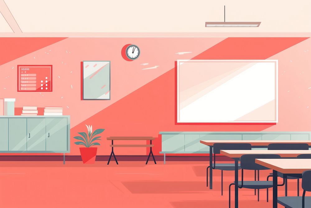 School architecture classroom furniture. AI generated Image by rawpixel.