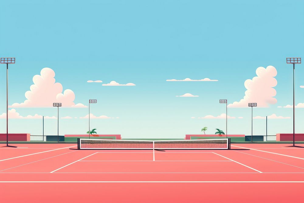 Tennis court sports architecture competition. AI generated Image by rawpixel.