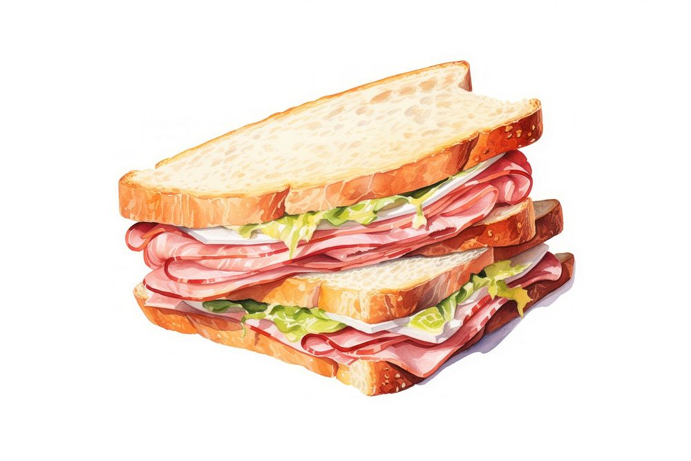 Sandwich slice meat food. AI generated Image by rawpixel.