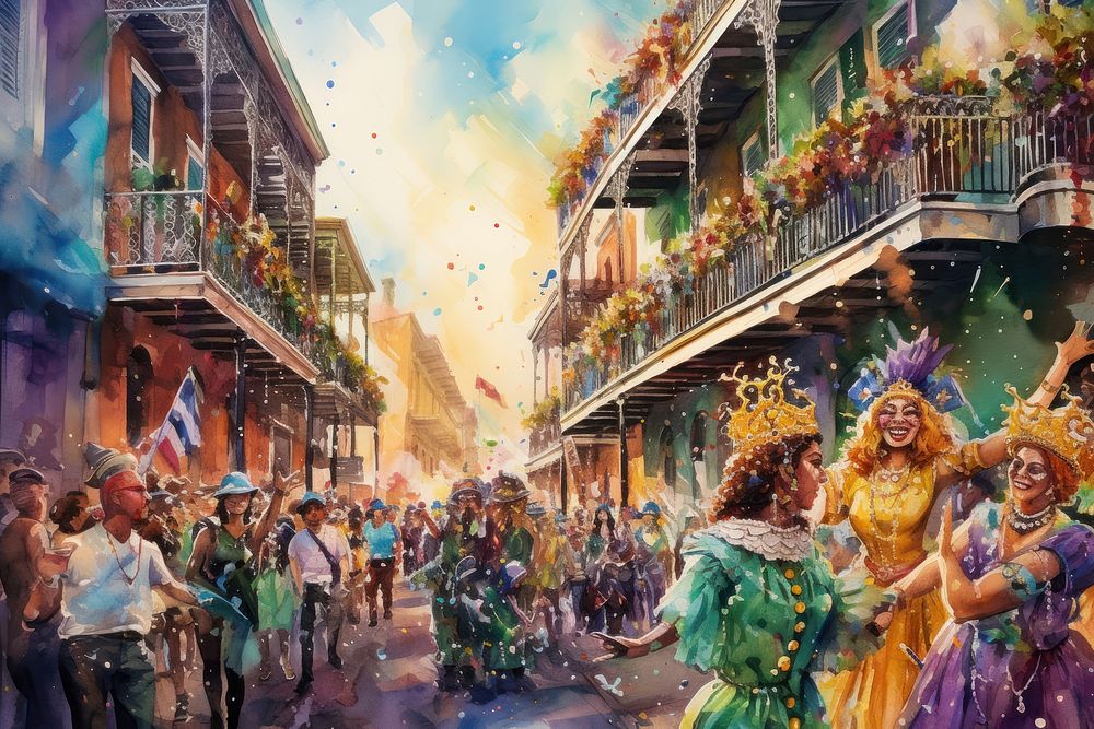 Mardi gras carnival parade adult. AI generated Image by rawpixel.