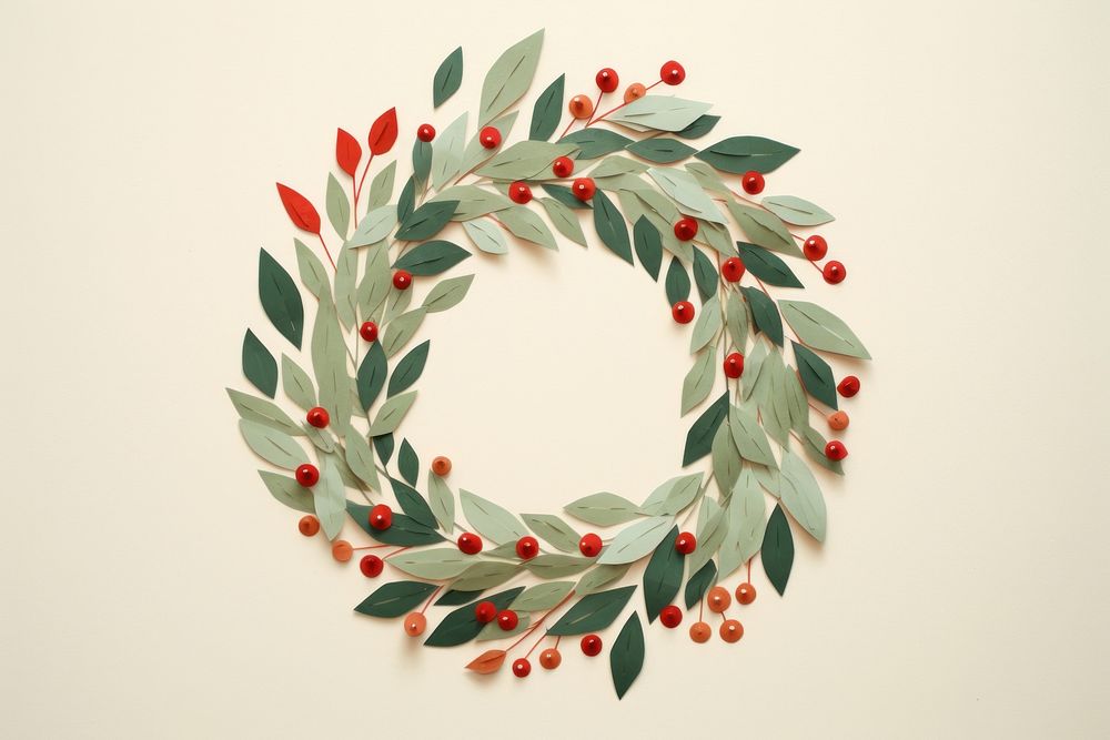 Christmas wreath art celebration creativity. AI generated Image by rawpixel.