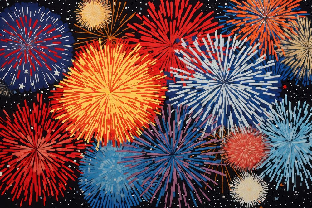 Fireworks art illuminated backgrounds. 