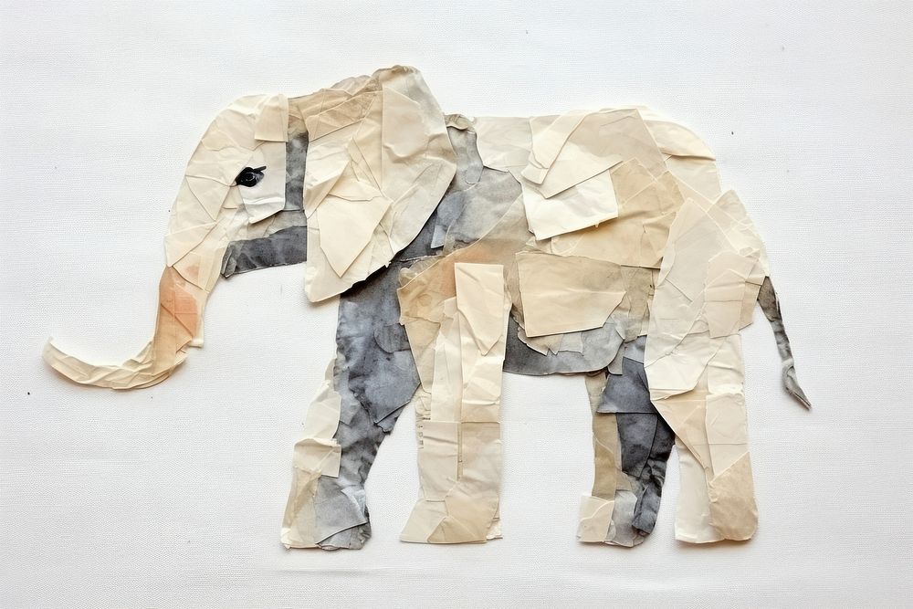 Elephant wildlife origami animal. AI generated Image by rawpixel.