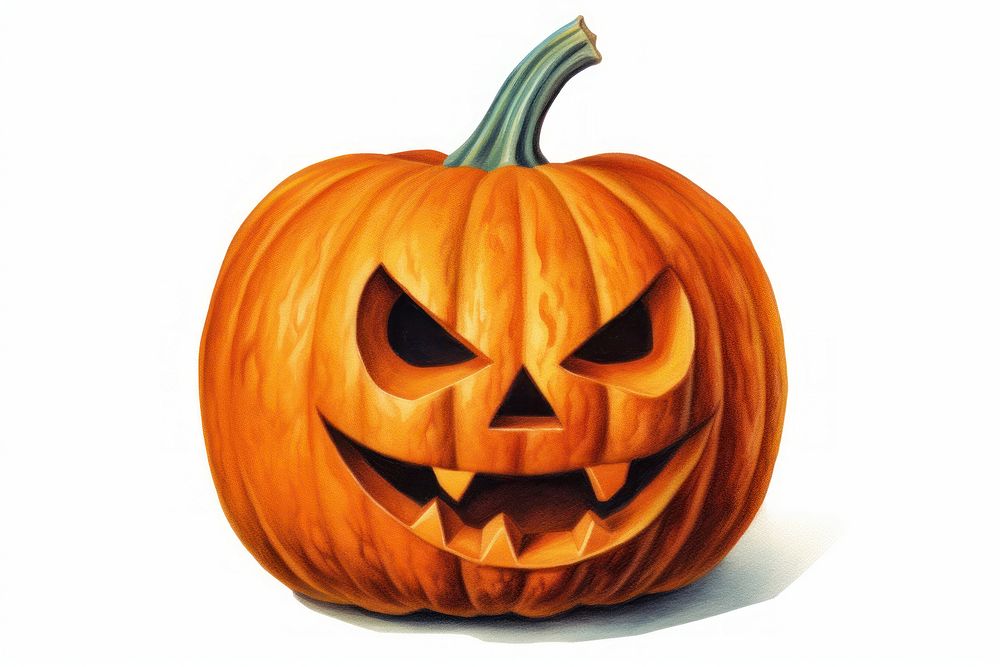 Jack o lantern vegetable halloween pumpkin. AI generated Image by rawpixel.