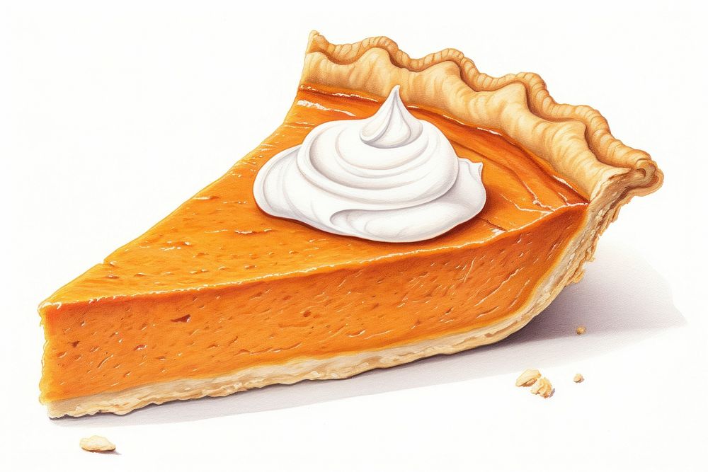 Pumpkin pie dessert food cake. AI generated Image by rawpixel.