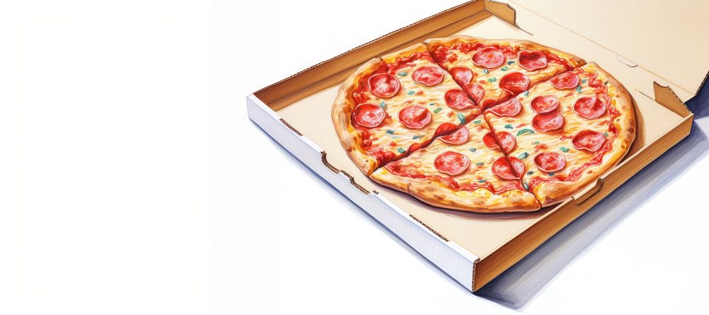 Pizza food box advertisement. AI generated Image by rawpixel.