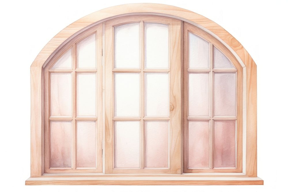 Wood window architecture building white background. AI generated Image by rawpixel.