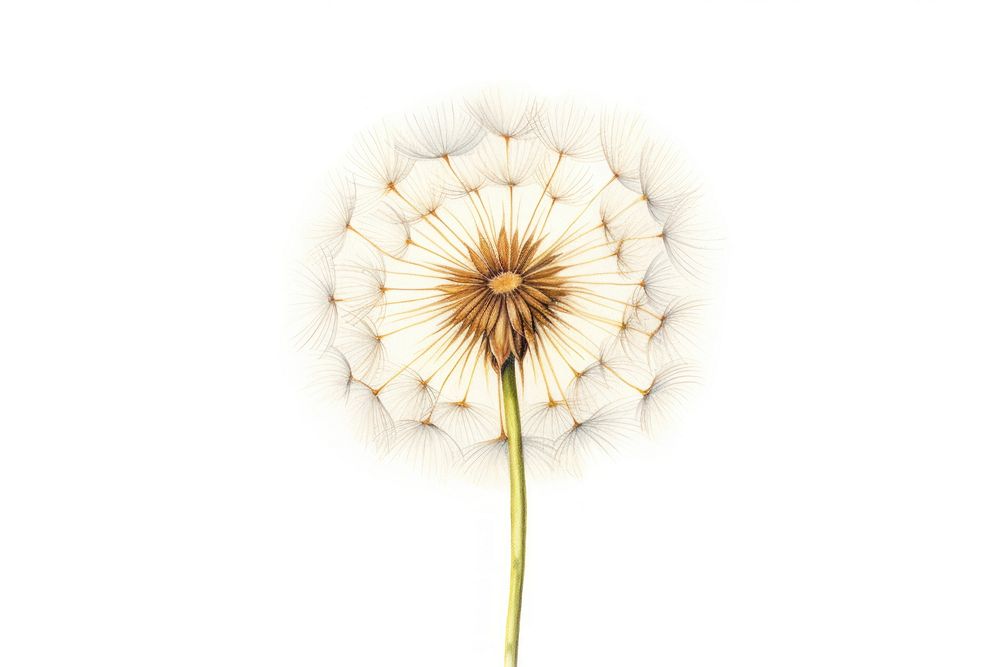 Dandelion flower plant white. AI generated Image by rawpixel.