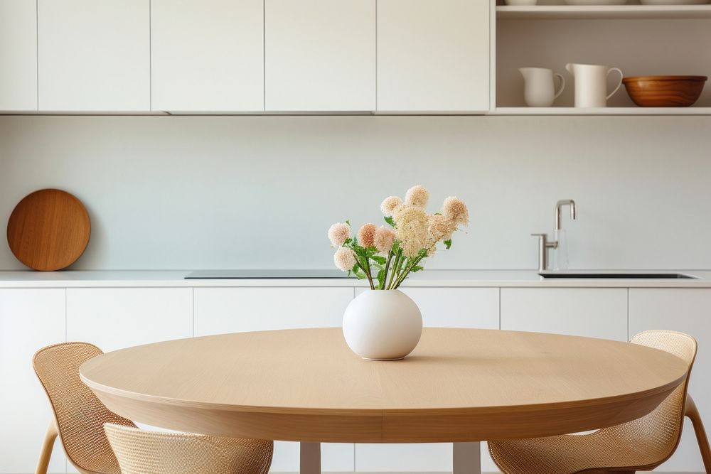 Homey kitchen furniture table architecture. 