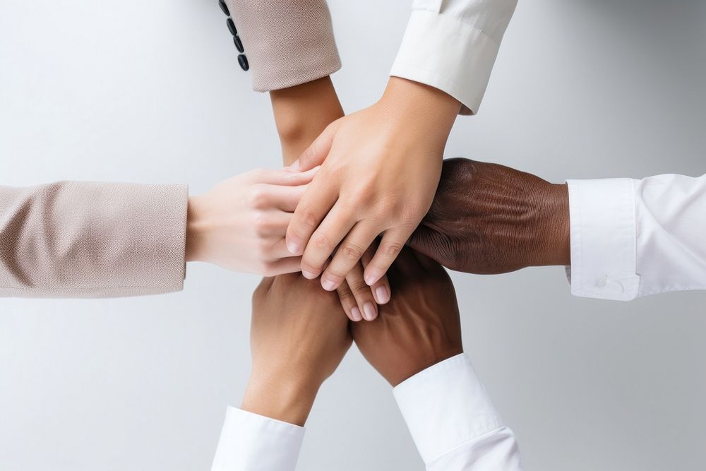 Hand togetherness cooperation agreement. AI generated Image by rawpixel.