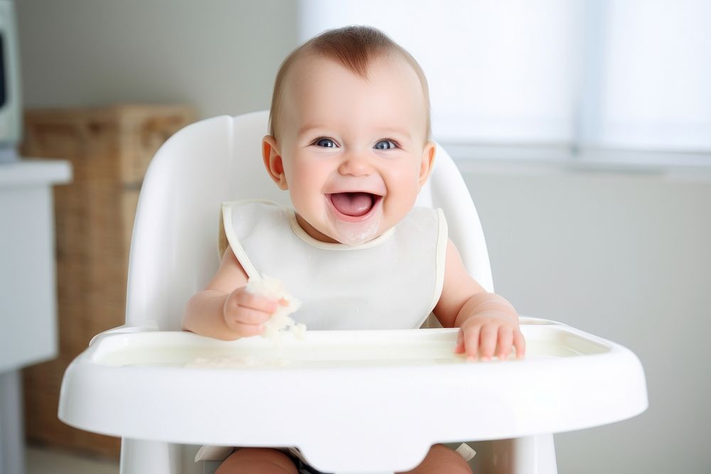 Baby furniture sitting eating. AI generated Image by rawpixel.