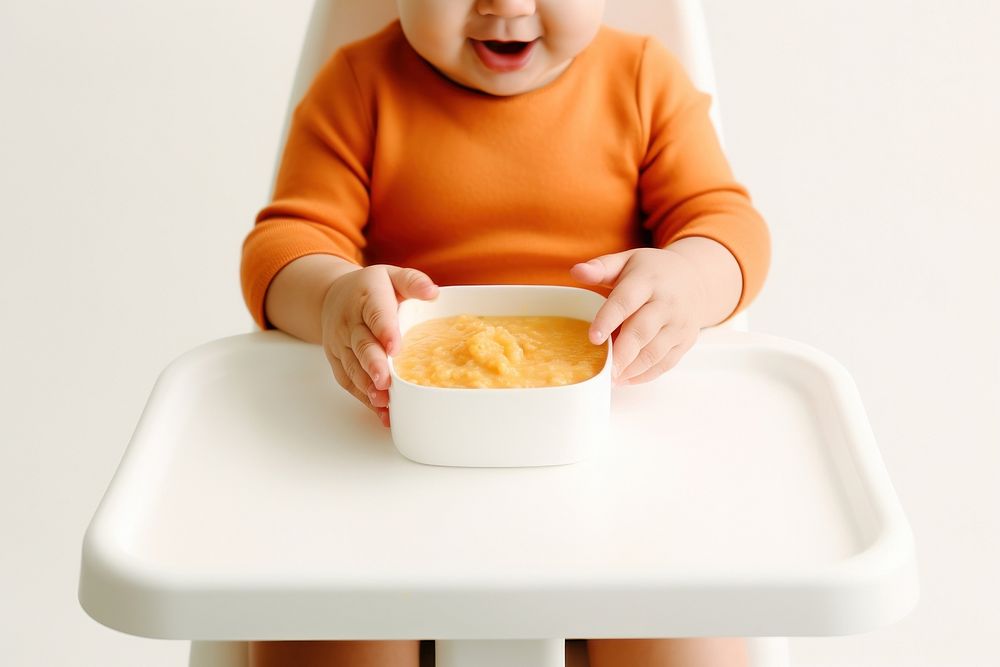 Food baby sitting eating. AI generated Image by rawpixel.