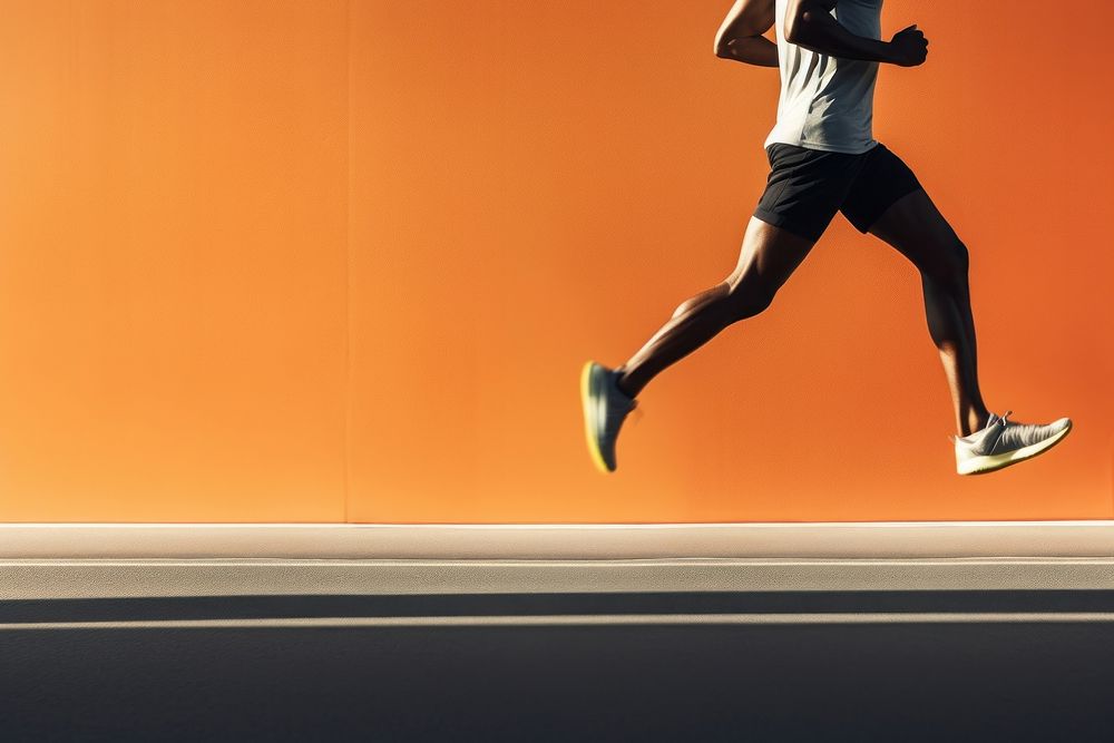 Running jogging adult determination. AI generated Image by rawpixel.