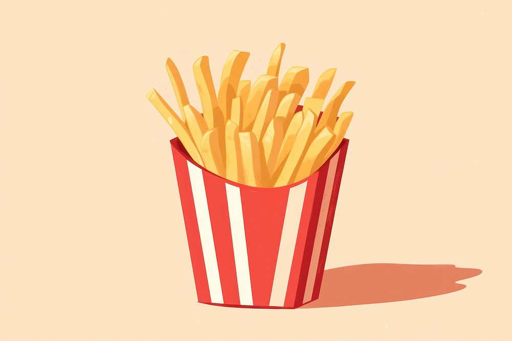 French fries food freshness striped. 