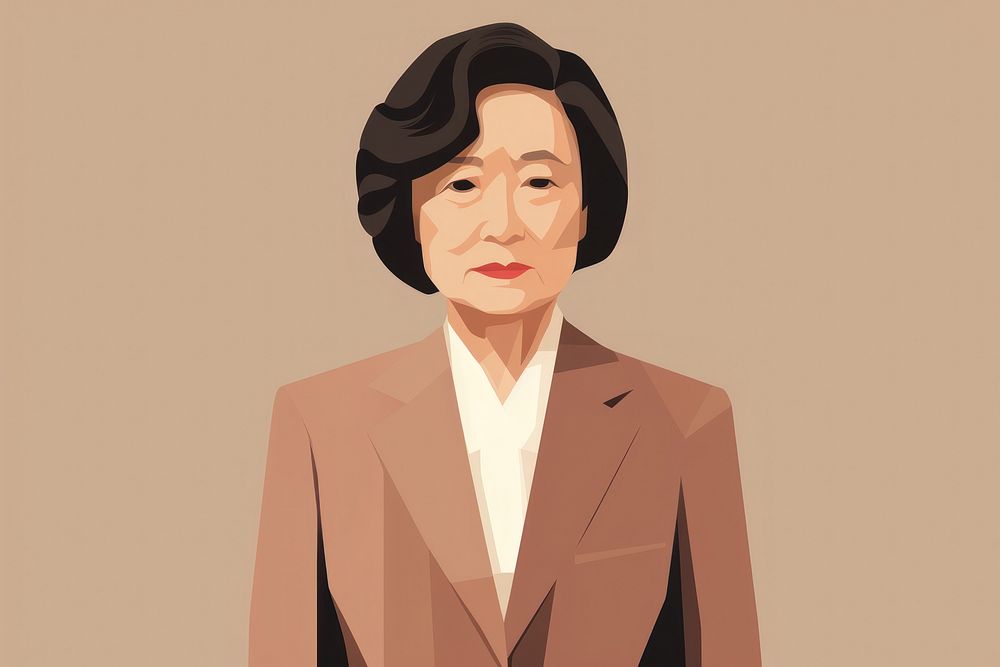 Asian woman portrait adult face. AI generated Image by rawpixel.