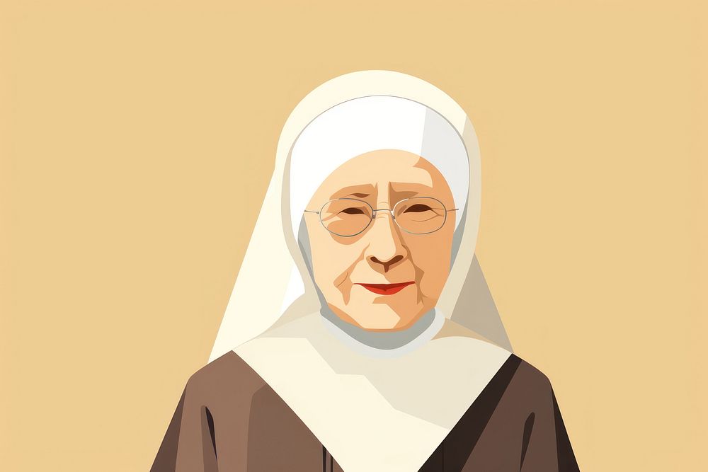 Asian nun woman adult face spirituality. AI generated Image by rawpixel.