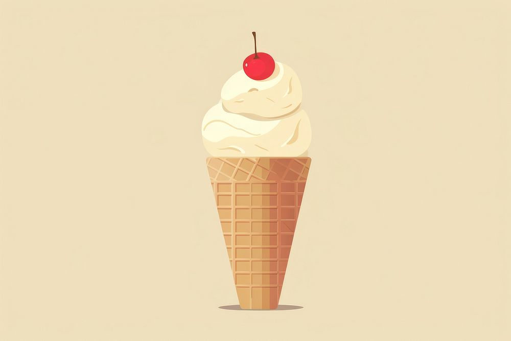 Ice cream cone dessert food strawberry. AI generated Image by rawpixel.