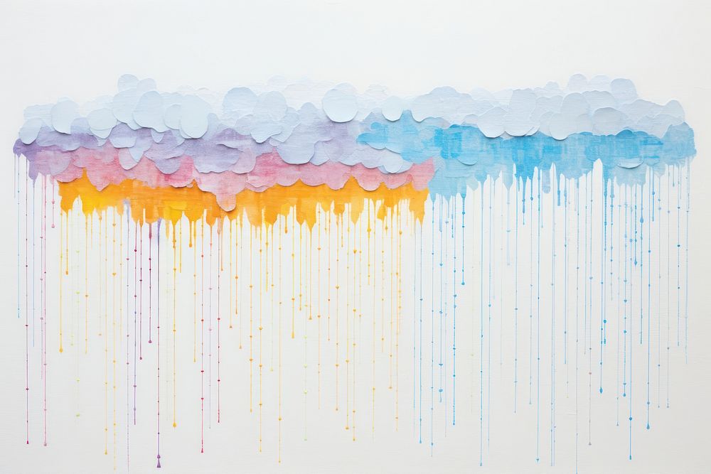 Rain drops art abstract painting. 