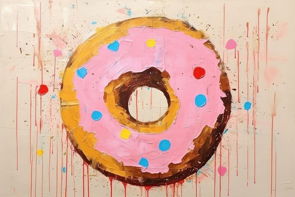 Donut text art creativity. AI generated Image by rawpixel.