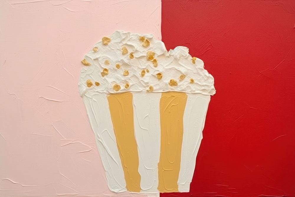 Popcorn dessert food art. AI generated Image by rawpixel.