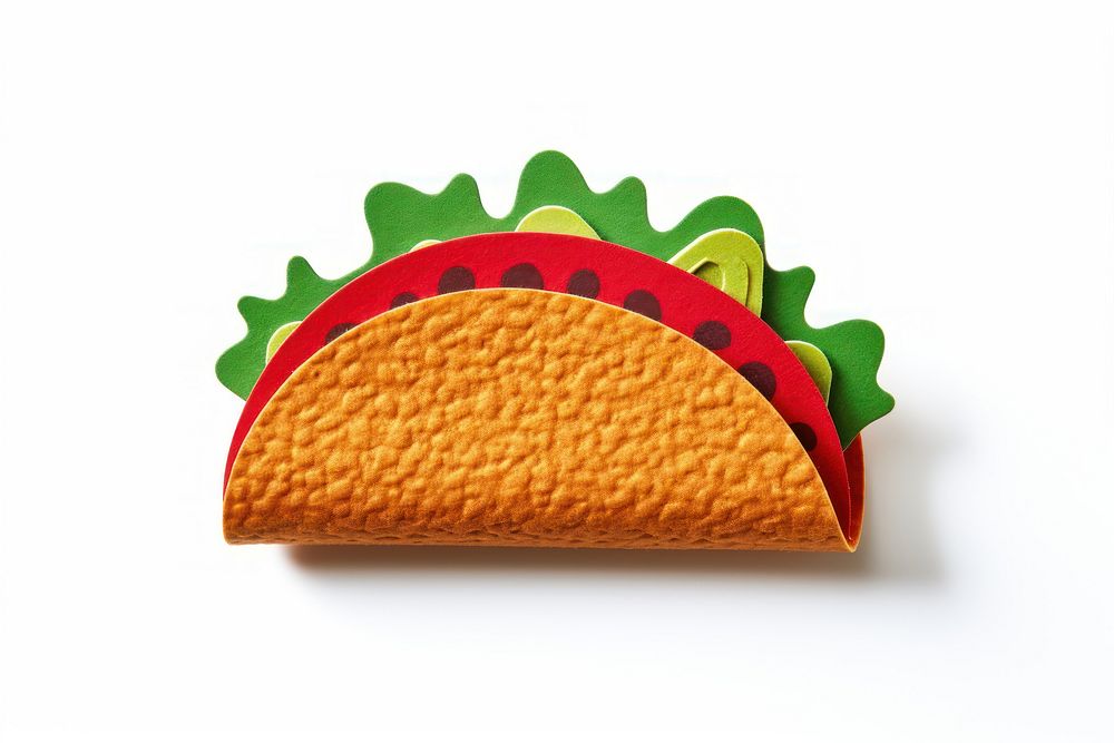 Taco food white background watermelon. AI generated Image by rawpixel.