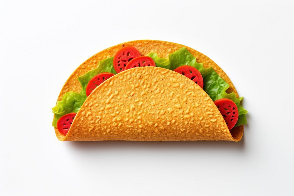 Taco bread plate food. AI generated Image by rawpixel.