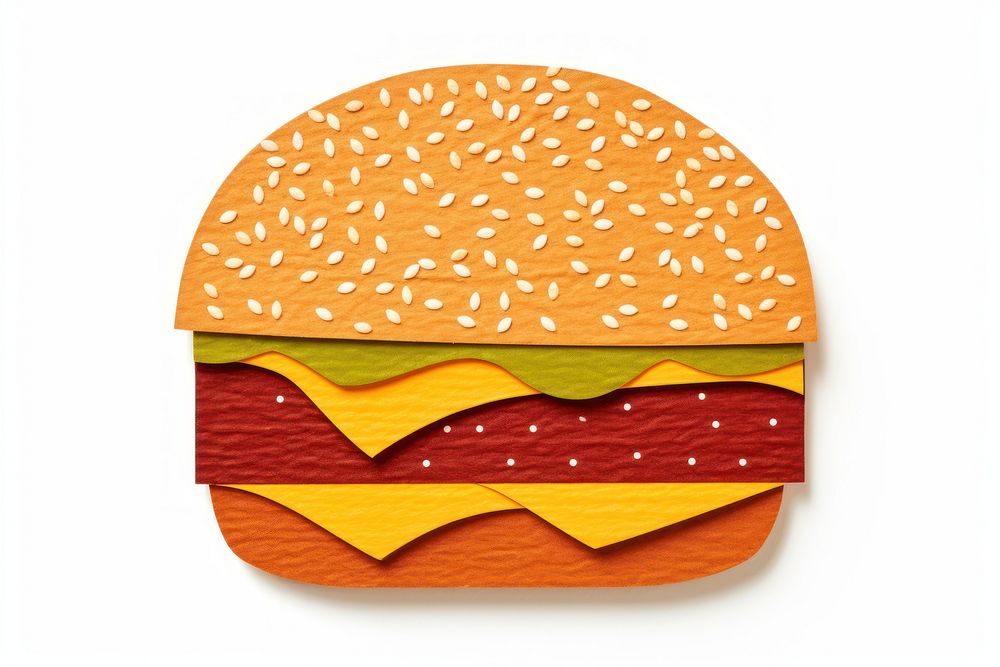 Hamburger food white background sandwich. AI generated Image by rawpixel.
