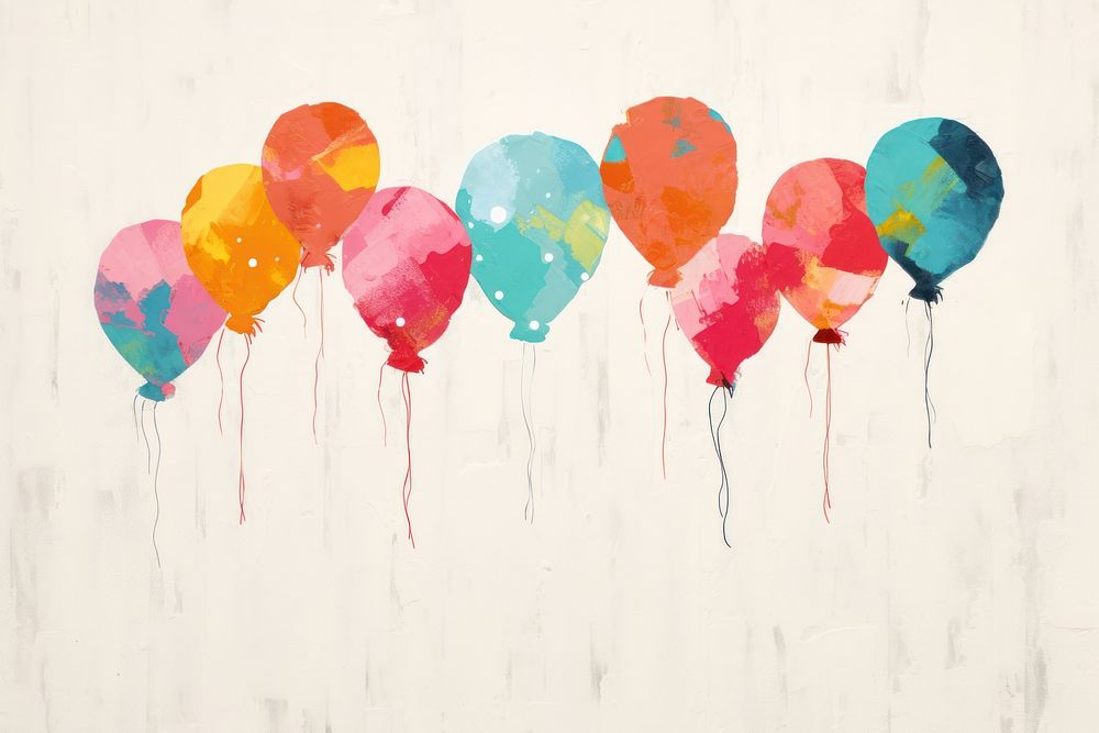 Party balloons backgrounds paper celebration. AI generated Image by rawpixel.