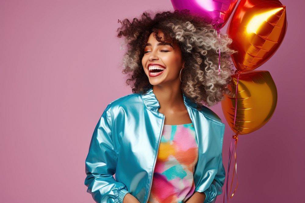 Fashion balloon laughing smile. AI generated Image by rawpixel.