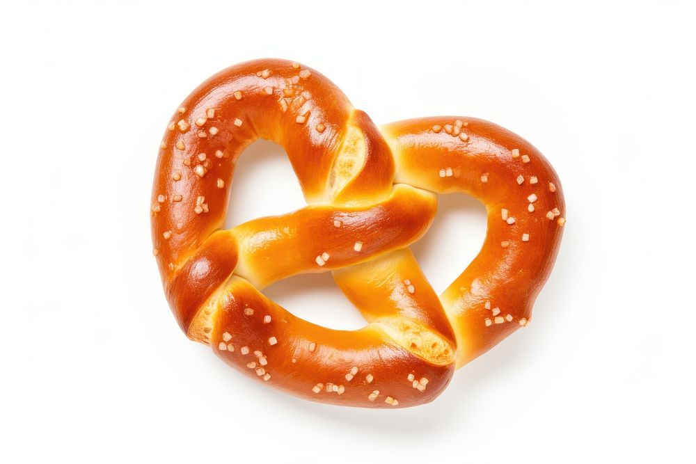 Pretzel food white background freshness. 