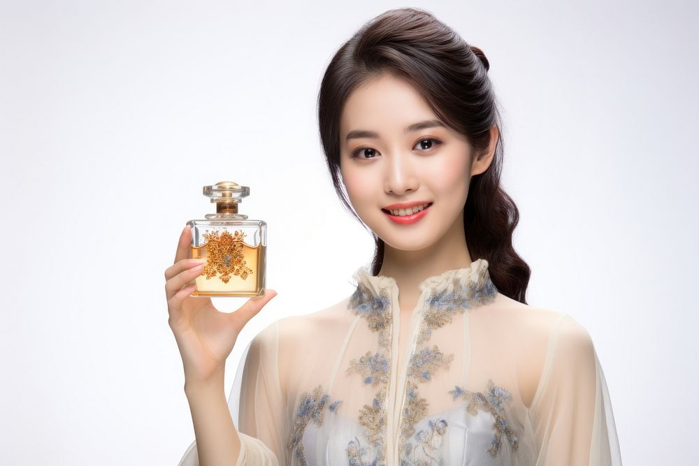 Perfume cosmetics photo white background. AI generated Image by rawpixel.